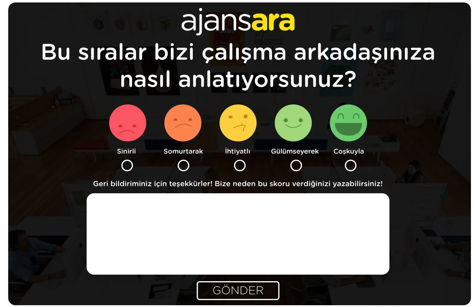 Ajansınızın müşteri elde tutma stratejisi var mı 1 nps anketi ajansınızın müşteri elde tutma stratejisi var mı? Ajansara