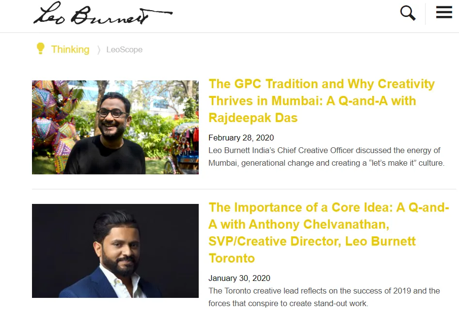 Leo burnett görsel yaratıcı ajansların takip etmesi gereken 20 blog ajansara